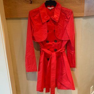 CAbi Poppy Red 334 Convertible Trenchcoat size 10